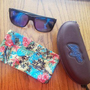 Maui Jim Men's Polarized Rectangular Sunglasses Blue "Red Sands"